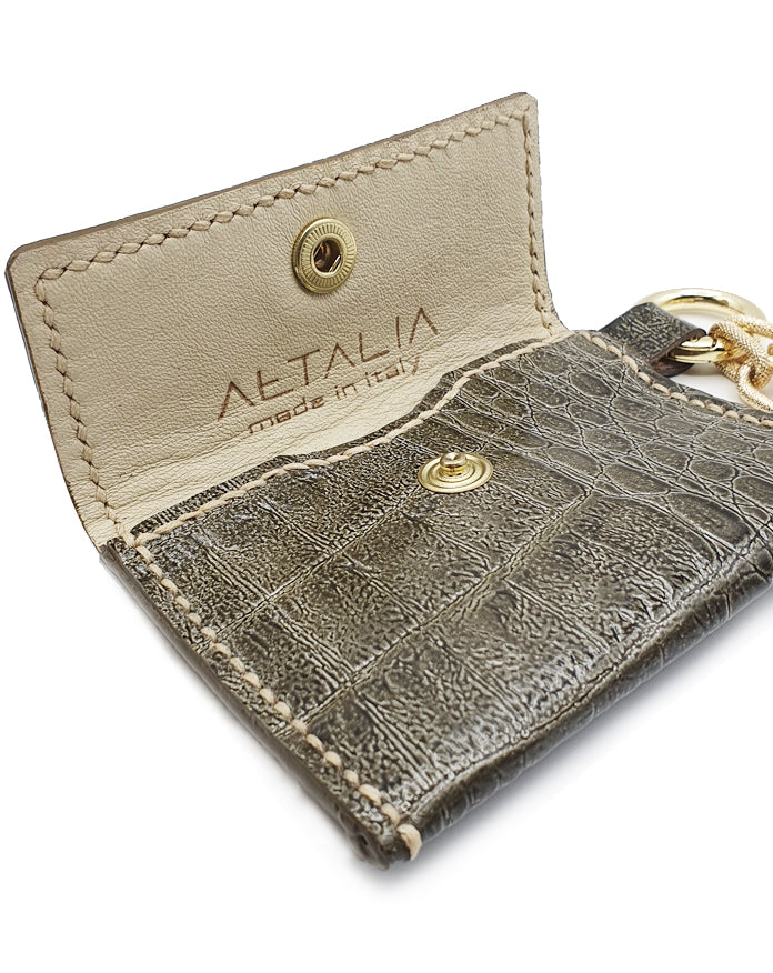 Cardholder - Stampa Cocco Verde Oliva