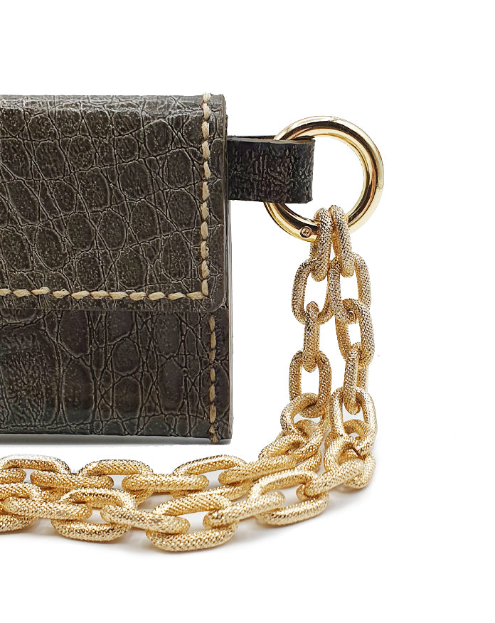 Cardholder - Stampa Cocco Verde Oliva