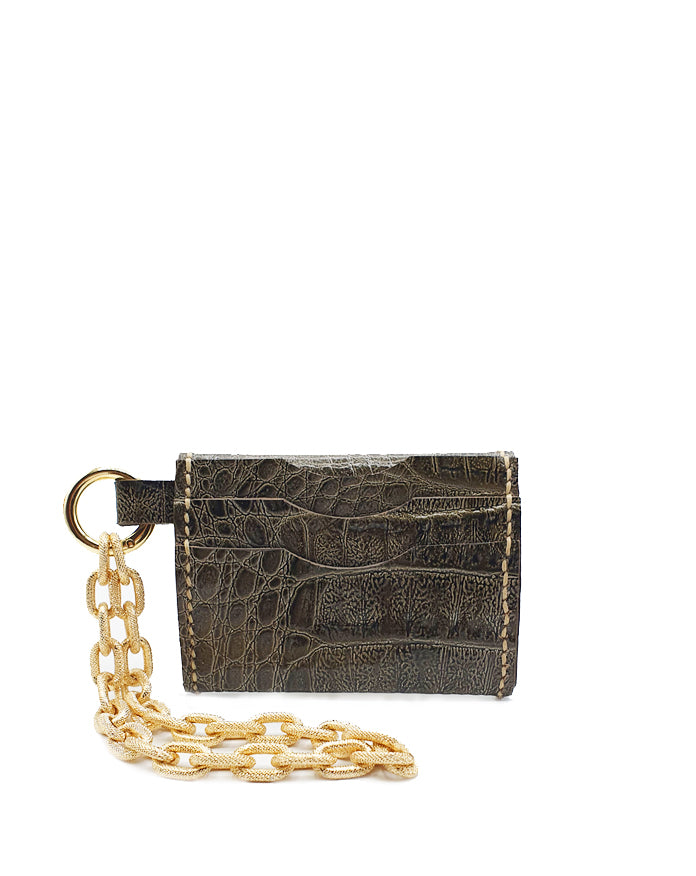 Cardholder - Stampa Cocco Verde Oliva