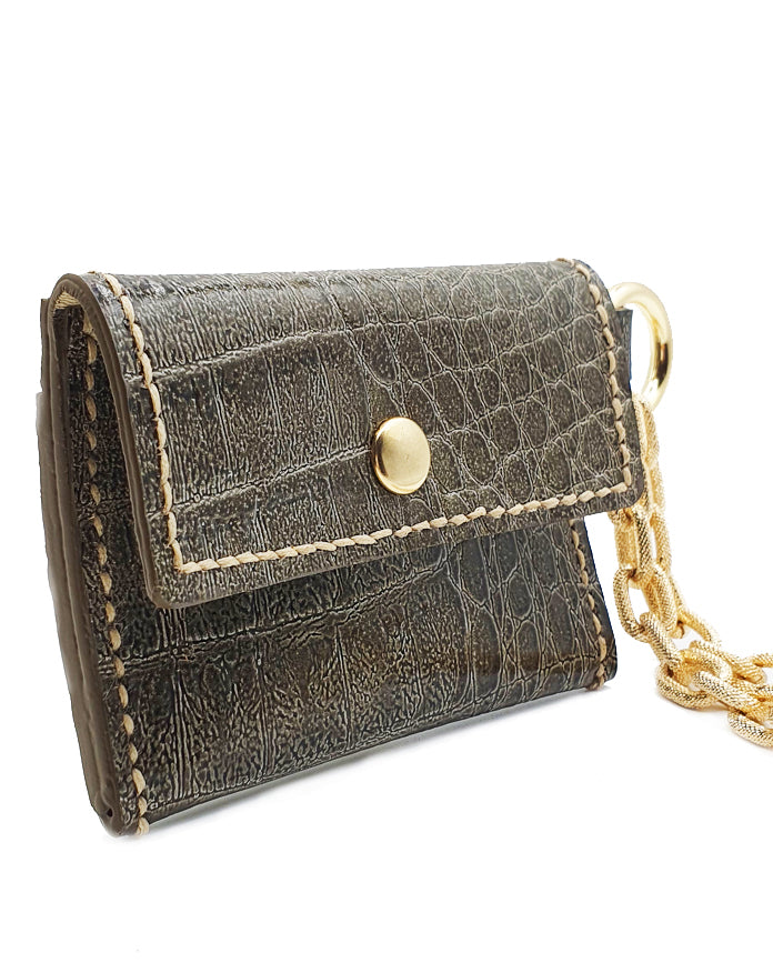 Cardholder - Stampa Cocco Verde Oliva