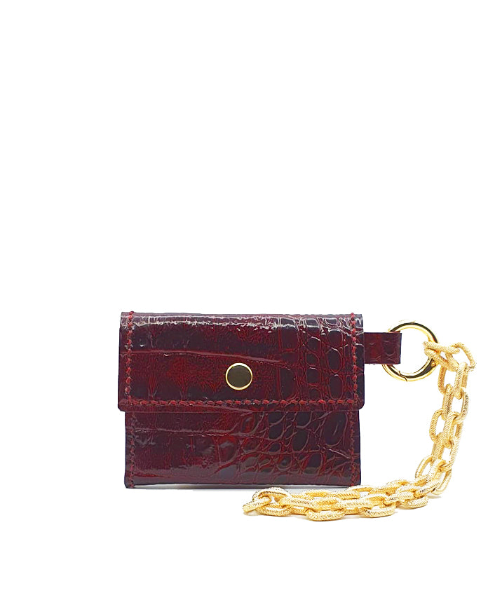 Cardholder - Stampa Cocco Bordeaux