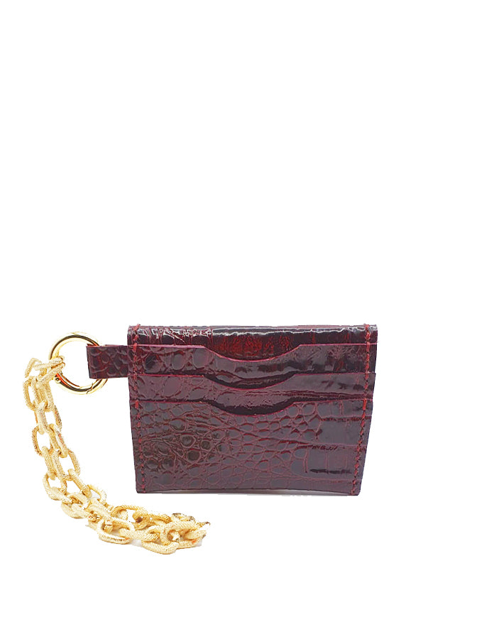Cardholder - Stampa Cocco Bordeaux