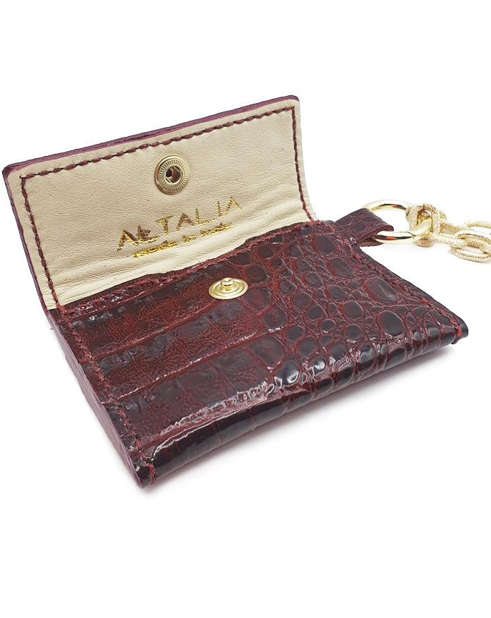Cardholder - Stampa Cocco Bordeaux