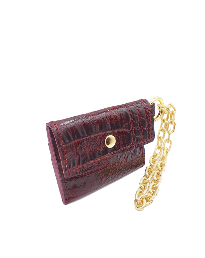 Cardholder - Stampa Cocco Bordeaux