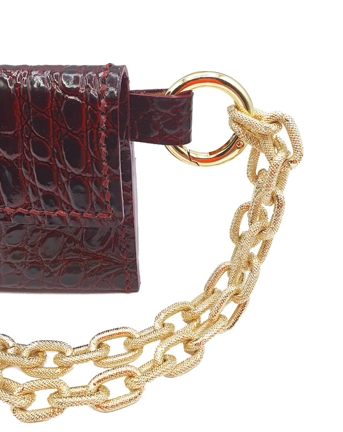 Cardholder - Stampa Cocco Bordeaux