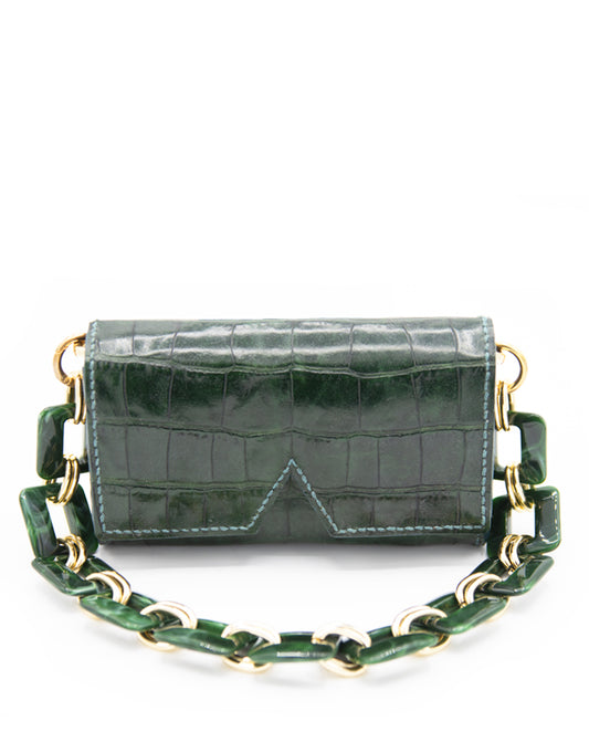 Ary Bag - Stampa Cocco Verde Smeraldo